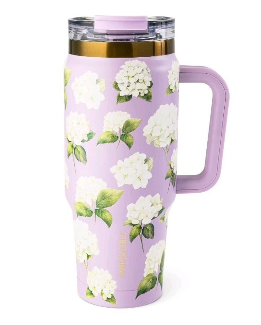 NEW Thyme & Table Luna Tumbler 32 oz Stainless Insulated Handle Floral